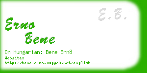 erno bene business card
